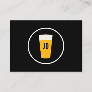 Trendiget Svart för Beer Logotyp Visitkort