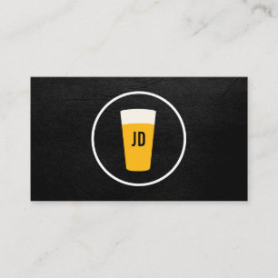 Trendiget Svart för Beer Logotyp Visitkort