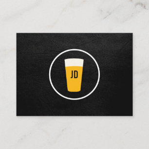 Trendiget Svart för Beer Logotyp Visitkort