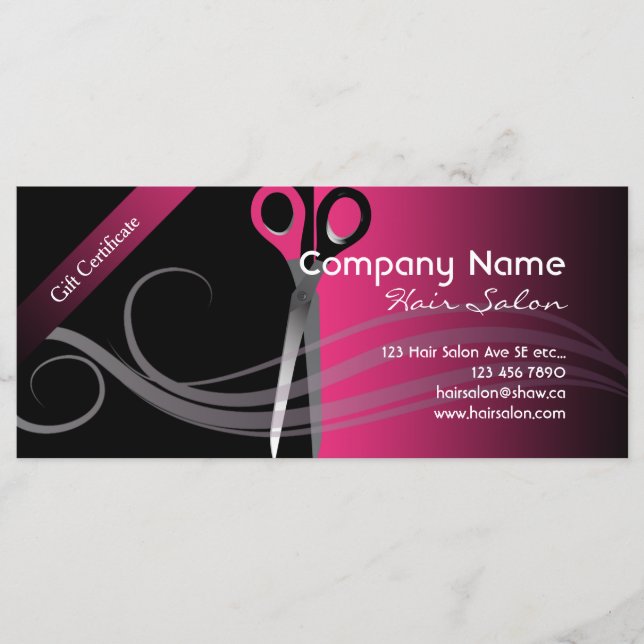 Trendiget Svart och rosa för presentationscertifik (Framsida)