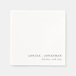 Trendiget Svartvit elegant minimal Anpassningsbar Pappersservett