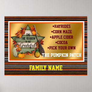 Trendiget thanksgiving - vacker höstsamling poster
