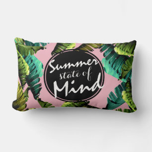 Trendiget Tropical Banana Lövs Sommarstat Lumbarkudde