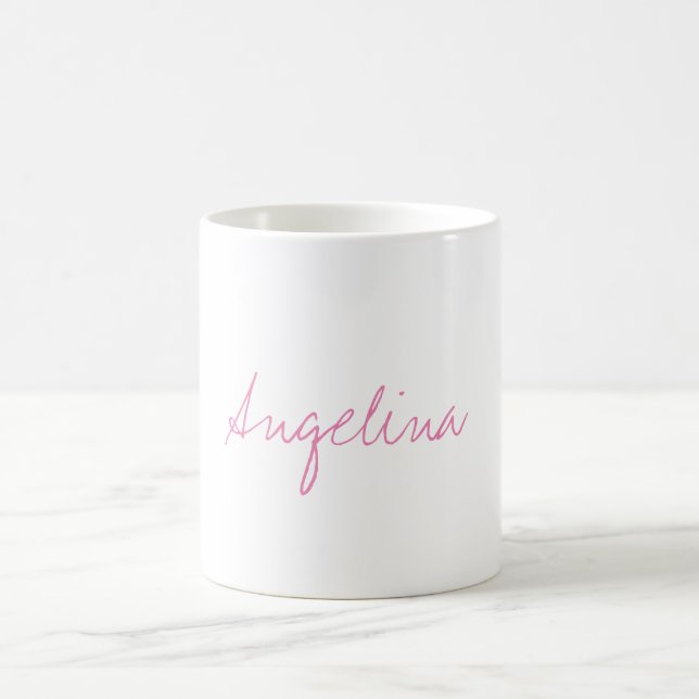 Trendiget Unik handskriftsskript för Snyggt av ele Kaffemugg (Center)