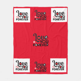 Trendiget vackra Red Valentines Blanket. Fleecefilt