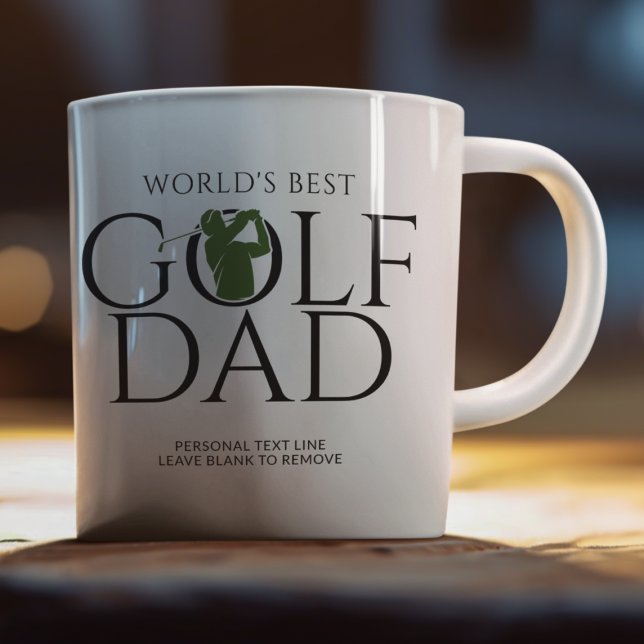 Trendiget "VÄRLDENS BÄSTA GOLF PAPPA"-Grönt Kaffemugg (Skapare uppladdad)