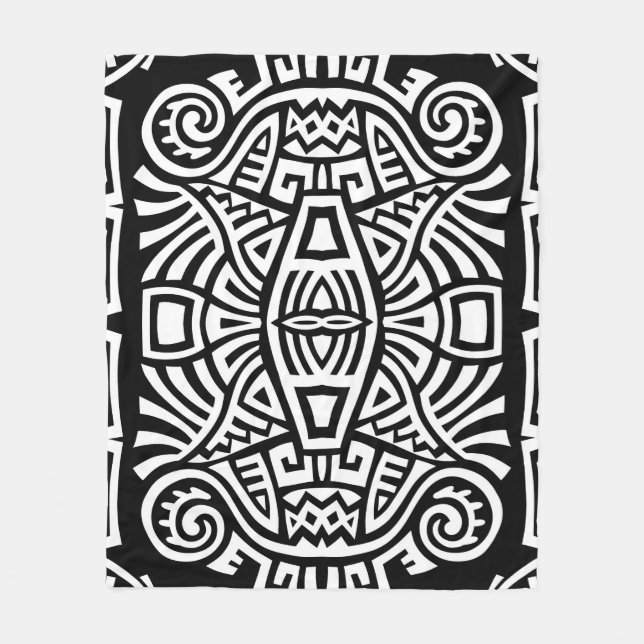 Trendiget Vintage för Ethnic Boho Fleecefilt (Framsidan)