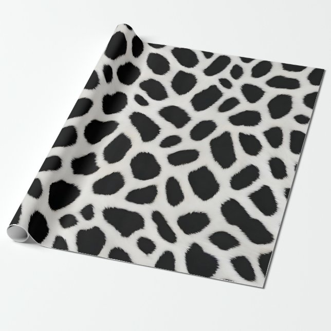 Trendiget White Leopard Elegant Collection Presentpapper (Utrullad)