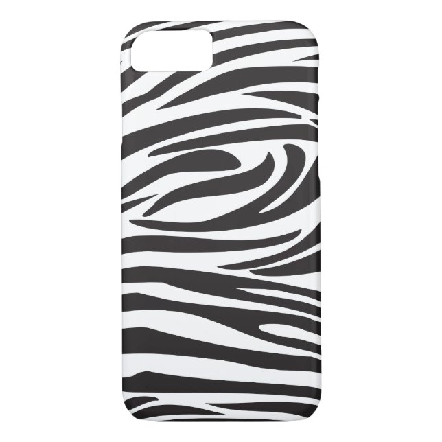 Trendiget Zebra Black and White Rand Design Case-Mate iPhone Skal (Baksida)