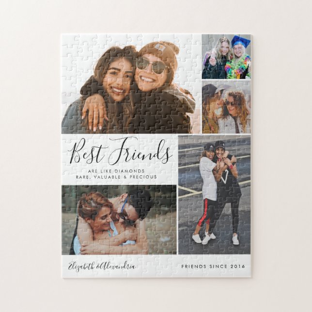 Trendigets bästa vänner Collage BFF Besties-Chic,  Pussel (Vertikal)