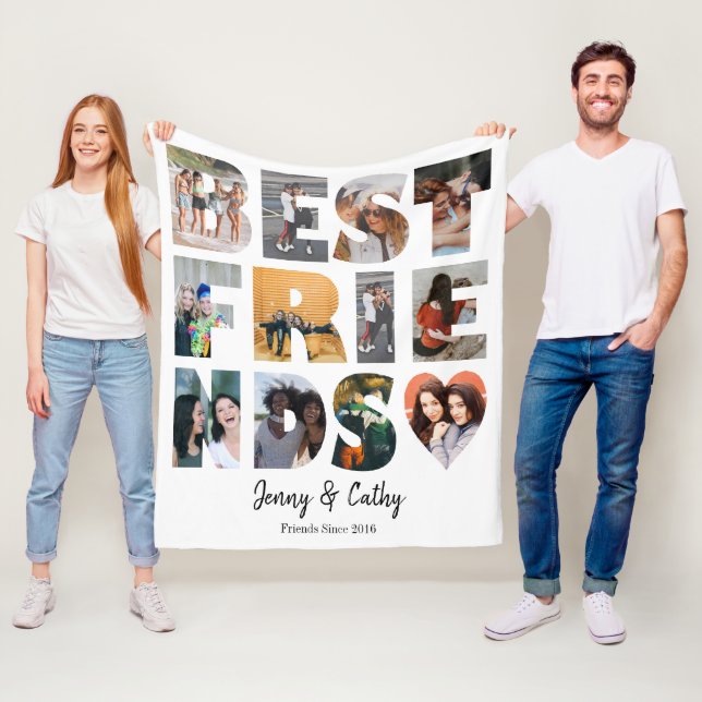 Trendigets bästa vänner Heart Besties 12 Photo Col Fleecefilt (På plats)