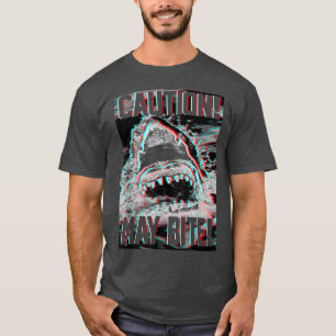 Trendigets Bita för grafik-Shark Attack-varning ka T Shirt