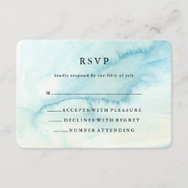 Trendigets blå vattenfärg Se Bat mitzvah OSA Kort