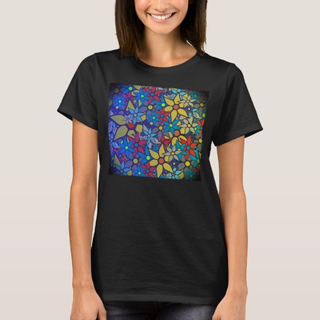 Trendigets Blommönster nr 3 T Shirt (Framsida)