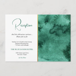 Trendigets bröllopsmottagning Emerald Grönt & Guld Tilläggskort