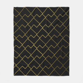 Trendigets Chic Geometric Golden Black Fleecefilt
