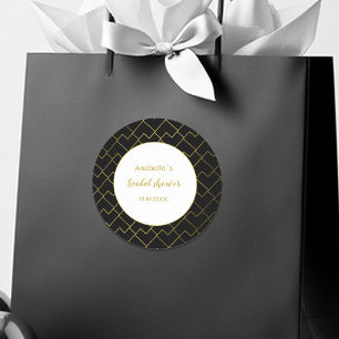 Trendigets Chic Geometric Golden Black Runt Klistermärke