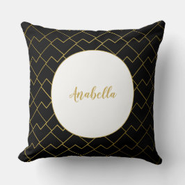 Trendigets Chic Geometric Golden Mönster Kudde