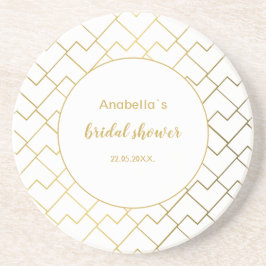 Trendigets Chic Geometric Golden White Underlägg