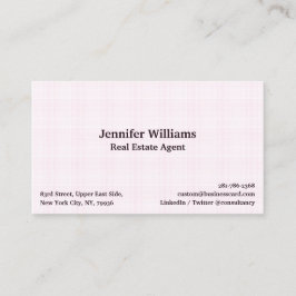 Trendigets Chic Rosa Check Mönster Modern Professi Visitkort