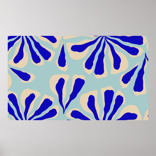 Trendigets contemporary blommigt sömlös mönster. poster (Framsidan)