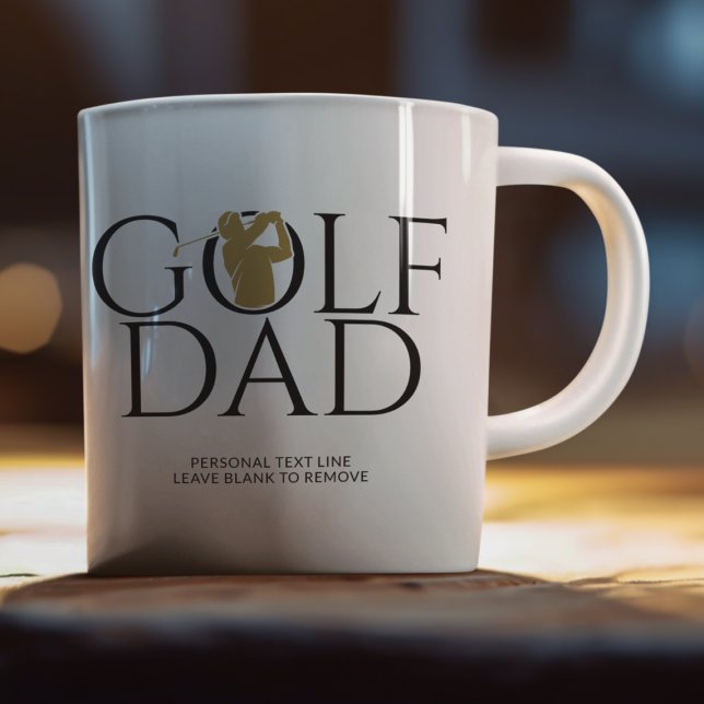 Trendigets Coola "GOLF PAPPA" Guld Kaffemugg (Skapare uppladdad)