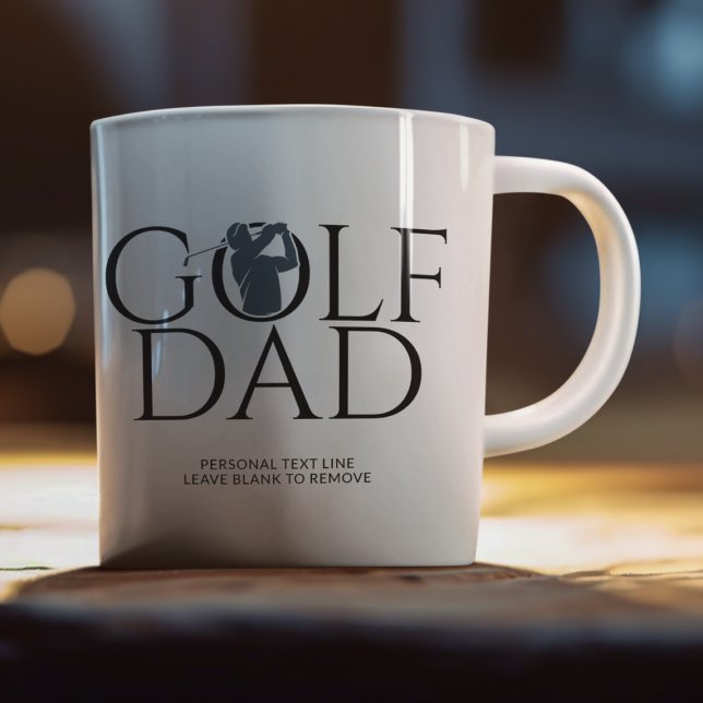Trendigets Coola "GOLF PAPPA", marinblått Kaffemugg (Skapare uppladdad)