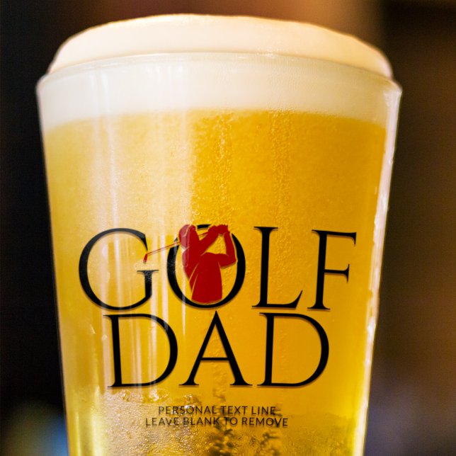 Trendigets Coola "GOLF PAPPA" Red Pint Glaskopp (Skapare uppladdad)