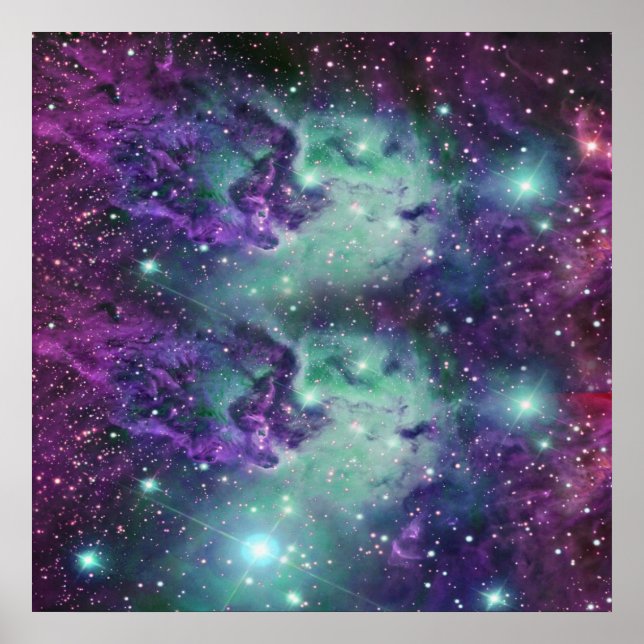 Trendigets Coola - ny Nebula-design i liten skala Poster (Framsidan)
