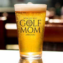 Trendigets Coola "WORLD'S BEST GOLF MAMMA" Guld Pi Glaskopp