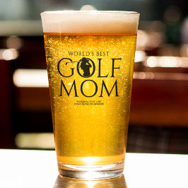 Trendigets Coola "WORLD'S BEST GOLF MAMMA"-punkt Glaskopp