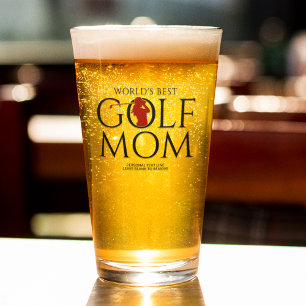 Trendigets Coola "WORLD'S BEST GOLF MAMMA" Red Pin Glaskopp