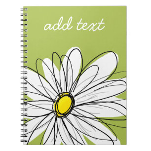 Trendigets Daisy Blommigt Illustration - kalk och Anteckningsbok