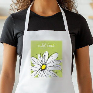 Trendigets Daisy Blommigt Illustration - kalk och  Förkläde