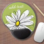 Trendigets Daisy Blommigt Illustration - kalk och  Gel Musmatta<br><div class="desc">En namn,  ett monogram eller en annan anpassningsbar biet. Om du vill flytta runt bilden klickar du på knappen Anpassa för att göra ändringar.</div>