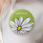 Trendigets Daisy Blommigt Illustration - kalk och  Knapp<br><div class="desc">En namn,  ett monogram eller en annan anpassningsbar biet. Om du vill flytta runt bilden klickar du på knappen Anpassa för att göra ändringar.</div>