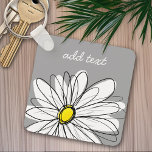 Trendigets Daisy med grått och gult<br><div class="desc">En namn,  ett monogram eller en annan anpassningsbar biet. Om du vill flytta runt bilden klickar du på knappen Anpassa för att göra ändringar.</div>