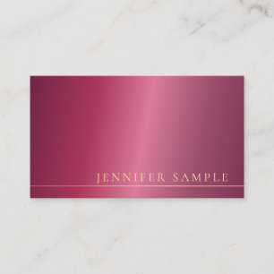 Trendigets Elegant Bordeaux Modern Clean Plain Lux Visitkort