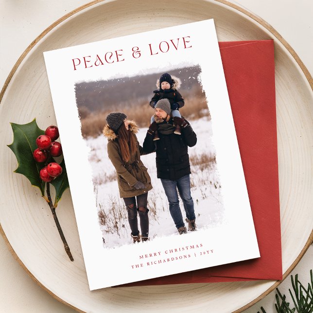 Trendigets Elegant-familjens fotojul Julkort (Skapare uppladdad)