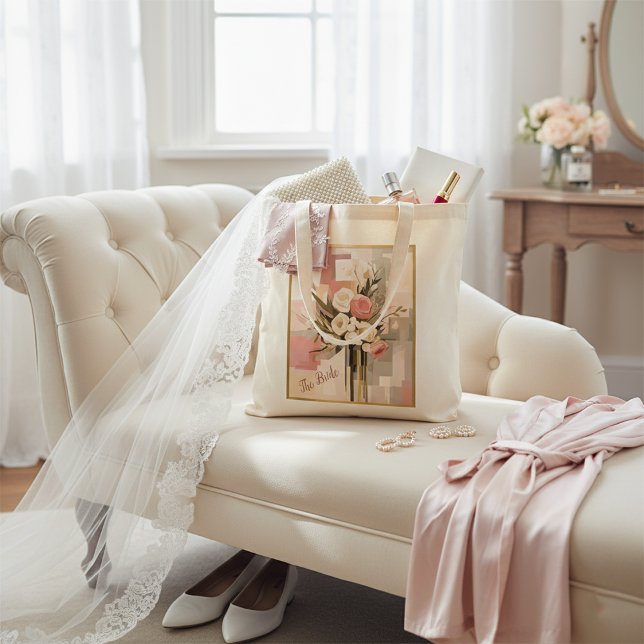 Trendigets Elegant Geometric Möhippa Flower Bouque Tygkasse (Skapare uppladdad)