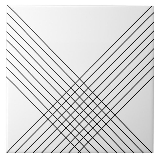 Trendigets Elegant Geometric on White Kakelplatta (Framsidan)
