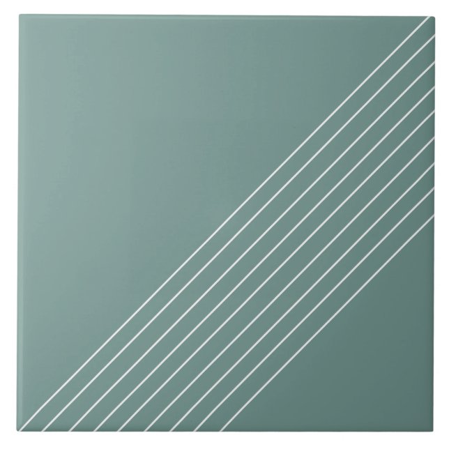 Trendigets Elegant Geometrisk Chic på Grönt Kakelplatta (Framsidan)
