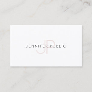 Trendigets Elegant Monogrammed Modern Design Plain Visitkort