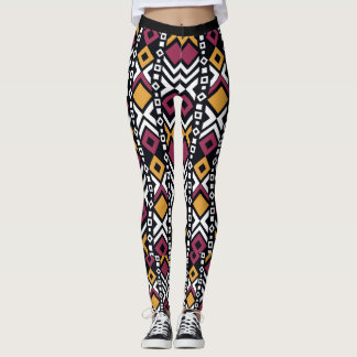 Trendigets geometriska färgämnen leggings