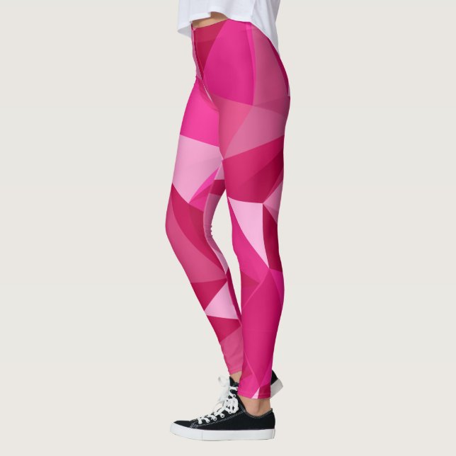 Trendigets geometriska rasterutskrift leggings (Vänster)