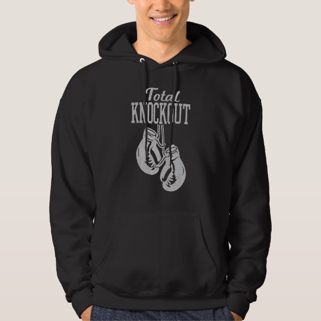 Trendigets grafiska boxningshandskar - blockering  hoodie (Framsida)
