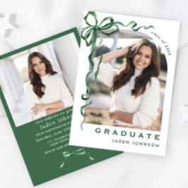 Trendigets Grönt Bow-menyfliksområde 2 PHOTO-Stude Inbjudningar