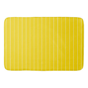 Trendigets Gult för modern Elegant - vit stripe Badrumsmatta