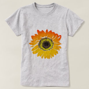 Trendigets gult Solrosillustration T Shirt
