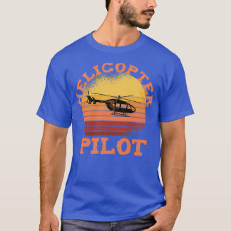 Trendigets helikopterpilots retro-utseende t shirt
